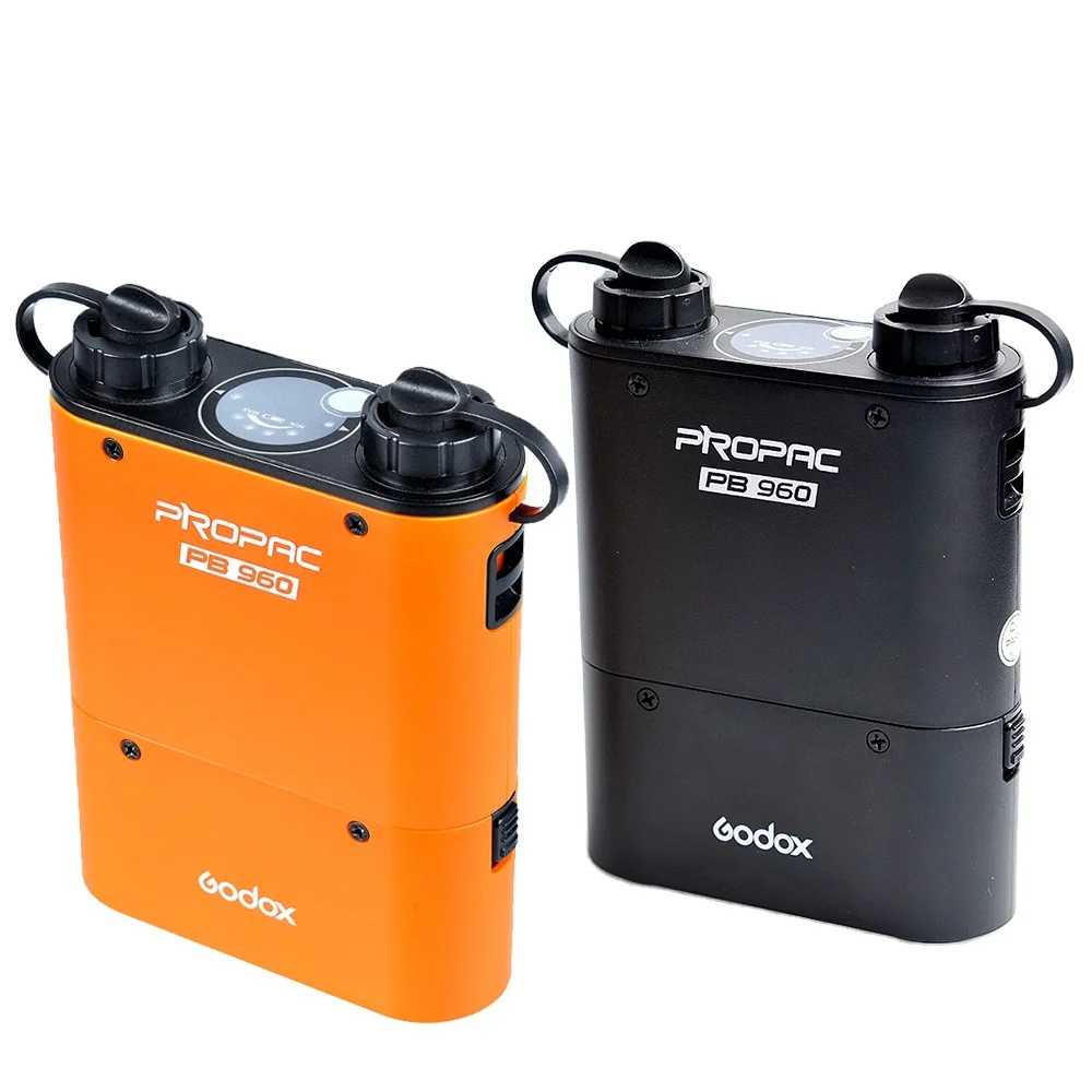 Godox PB960 Dual-Output Speedlite Flash Power Battery Pack 4500mAh for Canon Nikon SONY GODOX YONGNUO (Black or Orange)