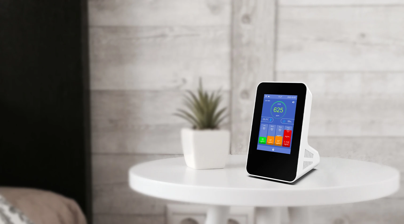 Wireless Air Quality Monitor, Indoor Air quality meter for CO2  TVOC PM10,PM1.0 PM2.5 with wifi and APP control.