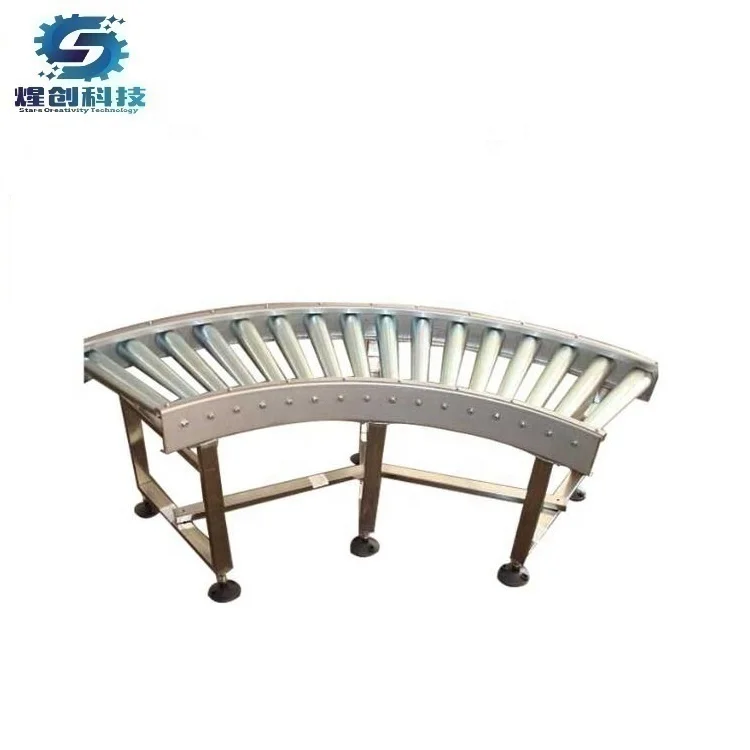 90 degree chain driven curved roller conveyor,powered curve roller conveyor system