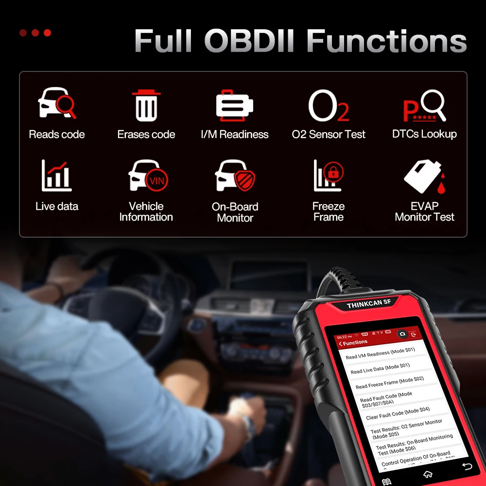 Thinkcar SF100 OBD2 сканер ABS подушка безопасности считыватель кодов электронный стояночный тормоз EPB сброс масла OBD 2 Автомобильные инструменты PK CR619