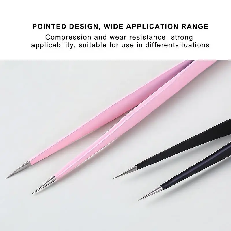 Multifunction Professional Nail Cuticle Remover Pusher Double Head Nail Art Tweezers For Manicure