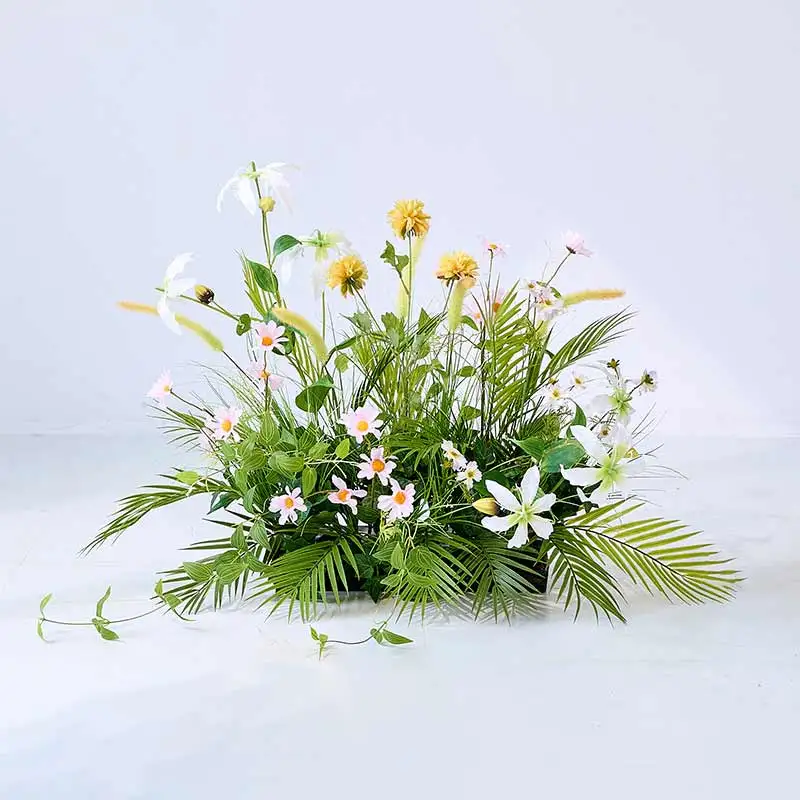 Garden Pots Planters Simulated Plastic Trees Landscaping Indoor Green Artificial Plant Palm Tree Home Decor Accessories