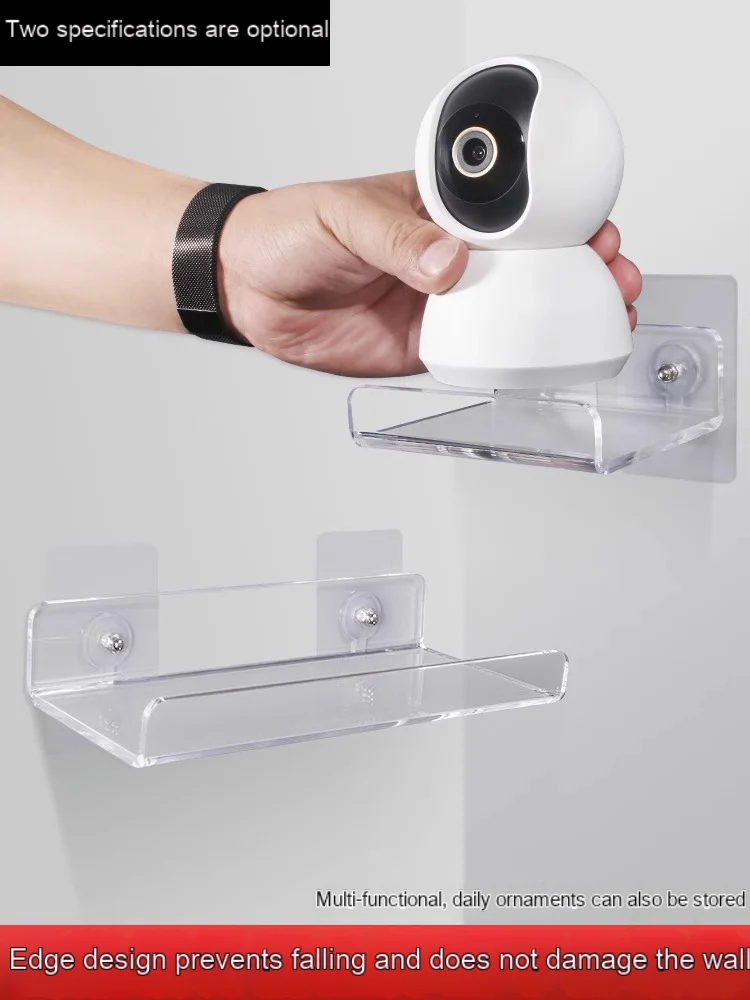 Wall mounted wall shelf camera indoor outdoor no punch router bracket acrylic wall mounted TV acrylic display shelf
