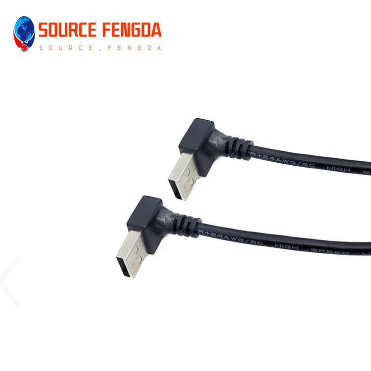 dual USB 2.0  extension cable angle male to female Flush Mount Socket Extension car aux usb data cable