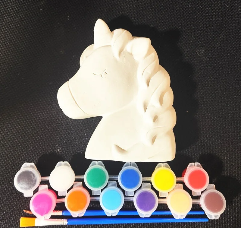 Plaster Stepping Stones Craft Kit Paint Your OwnStones Kids DIY Ceramic to Paint Craft Valentines Children Pottery to Paint