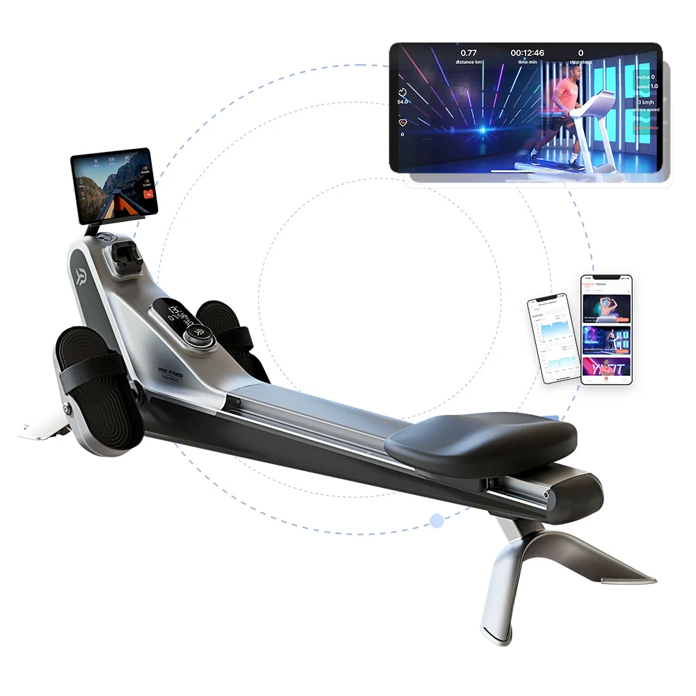YPOO  New  Intelligence Fitness Rower Machine  Row Machine Home Trainer with ypoofit app smart rowing machine