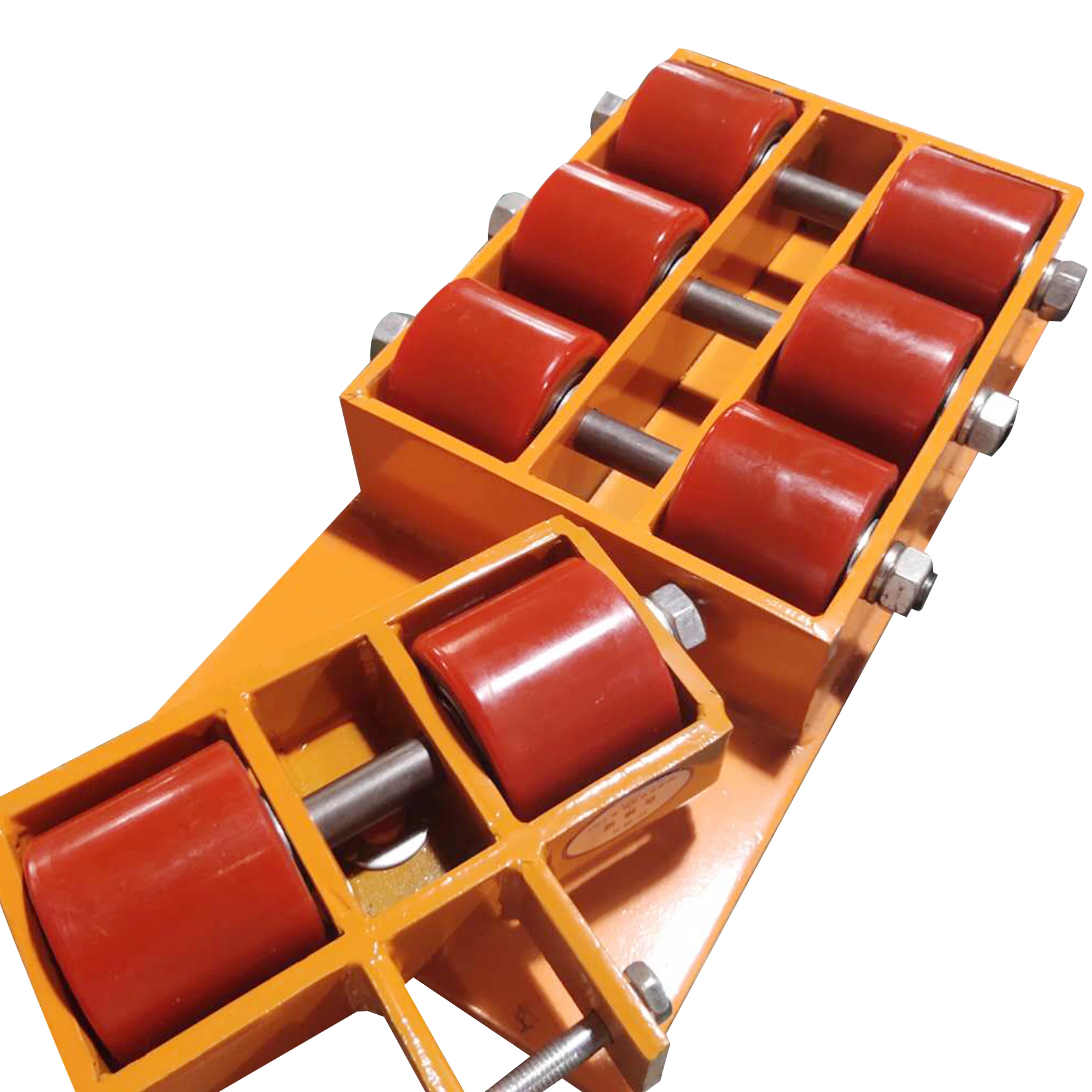 12 Ton industrial machinery heavy duty revolv transport trolley dolly with Nylon PU steel wheels