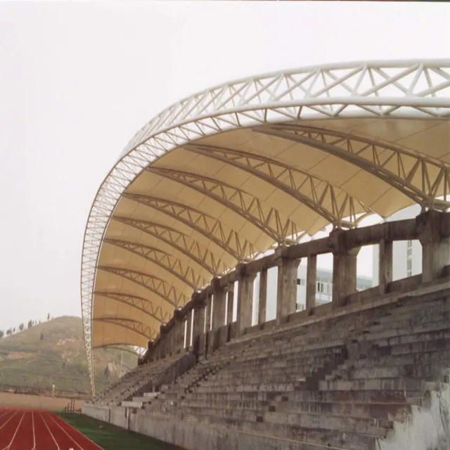
PTFE Tensile Membrane Structure Gymnasium Stadium Canopy Roofing 