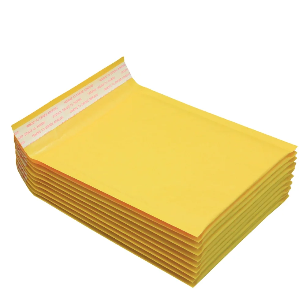 Custom made gold kraft paper bubble wraps envelope postage bag