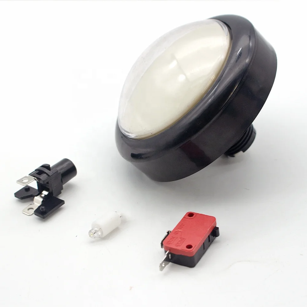 Arcade game parts factory direct wholesale 24 to 100 mm zero delay LED illuminated switch arcade machine push buttons