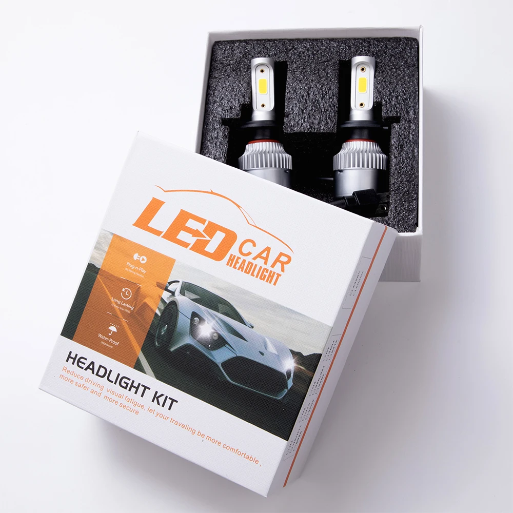  Бесплатные образцы Автомобильные светодиодные лампы S9 led h7 h4 h11 9005 9006 880