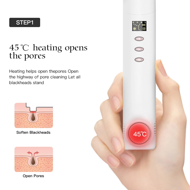 Multi-functional Beauty Instrument Hot and Cold Blackhead Remover Acne Pore Cleanser Vacuum Blackhead Remover