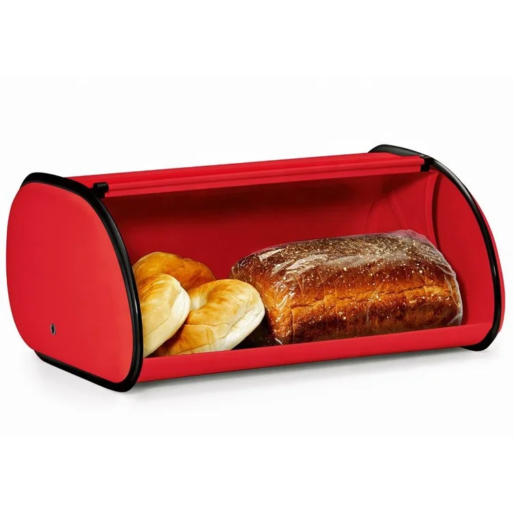 Metal Bread Box for Kitchen Decoration Bread Storage box Food Stainless Steel Container with Large Size Cover