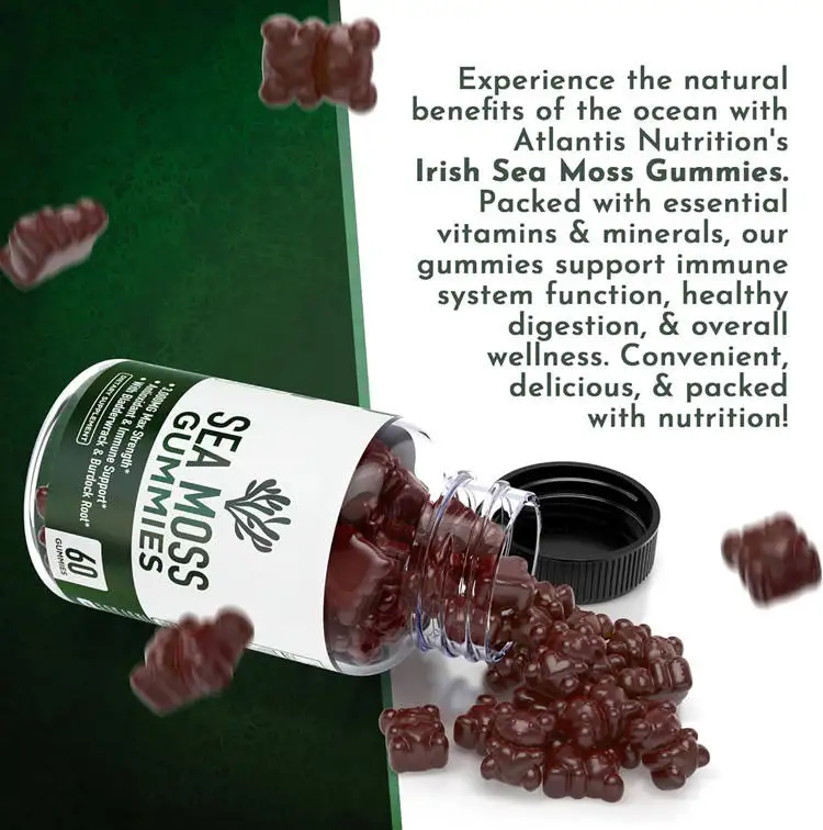 OEM Wholesale Bulk Price Organic Irish Sea Moss Extract Seamoss Blend Powder Irish Sea Moss Gummies