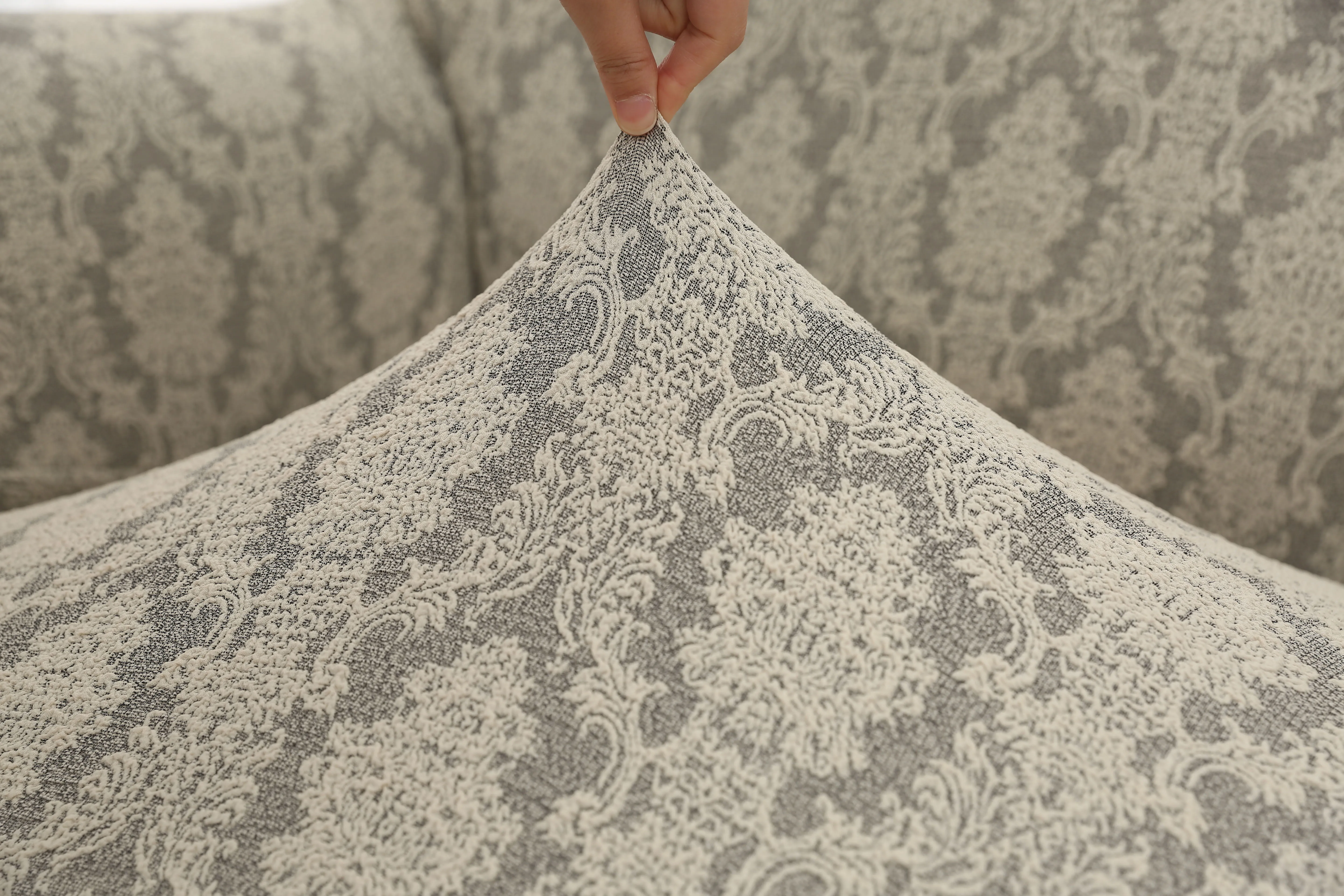 Modern design jacquard sofa covers couch cover stretchable customized logo size removable cover
