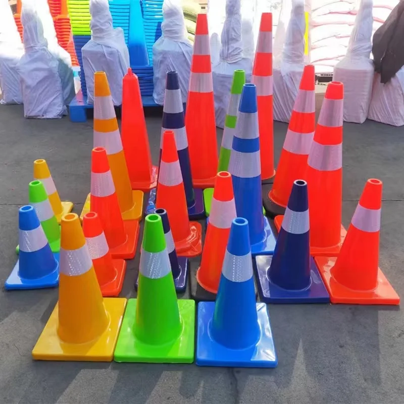 PVC Plastic Soft Rubber Reflective Flexible Warning Traffic Road Construction Safety Cones