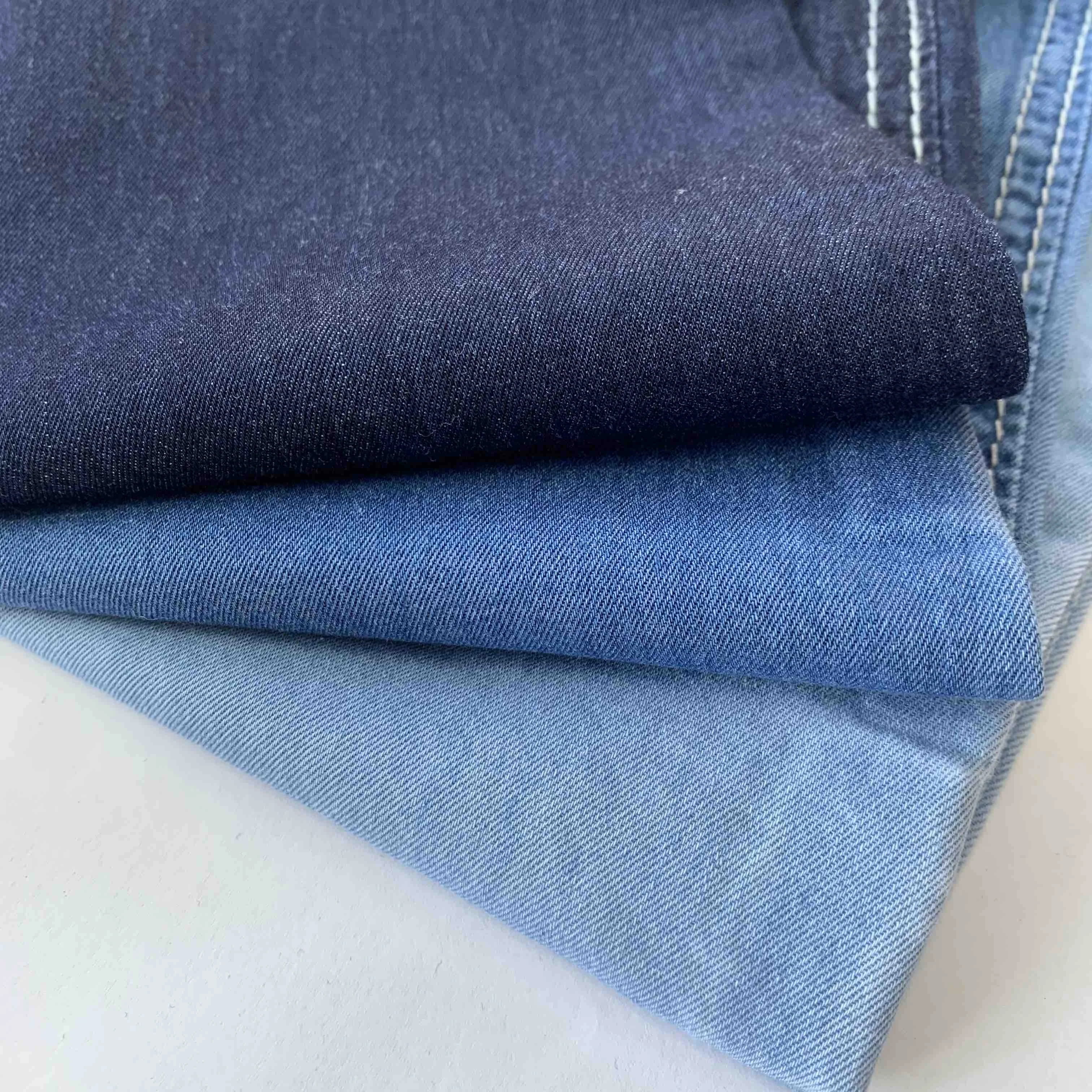 Синяя джинсовая ткань 5 унций в наличии 100% хлопок легкие женские блузки