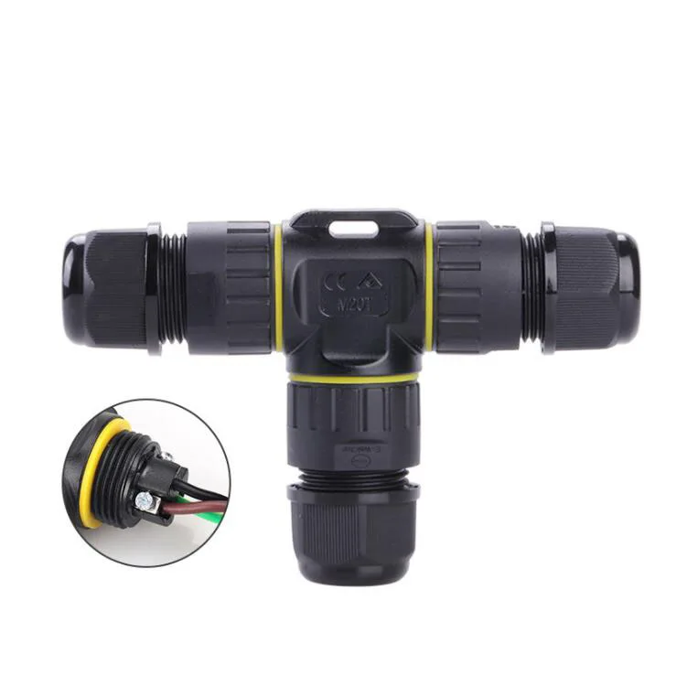 IP68 M20T waterproof terminal blocks T Type Screw Circular Electrical Waterproof Cable Connector 4p