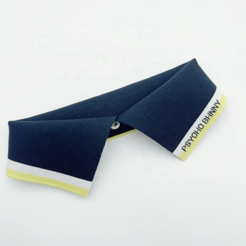OEM Eco-friendly neckline knitting rib knit collar use as Polo Shirt garment accessory