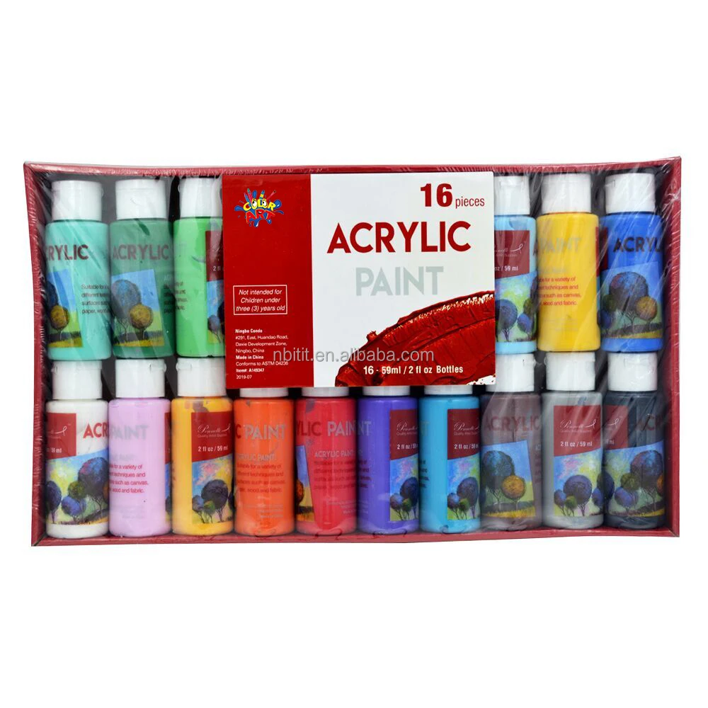 Custom professional acrylic paint 16colors acrylic artistic paint set