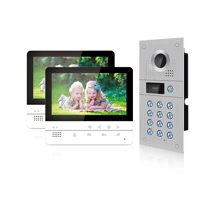 Видеокамера дверной звонок с 4 проводами, RFID-картой и функцией ночного видения