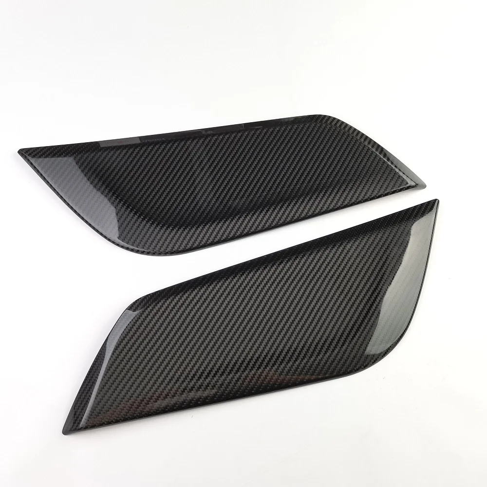 tantan Carbon Fiber Central Control Panel Both sides Gear Trim For Ford Mustang Interior Accessories Sticky 2015-2020