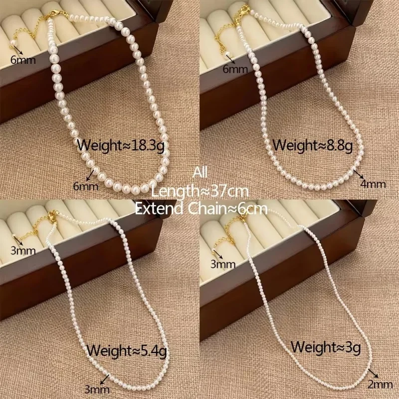 Hot Sale Trendy Minimalist Necklace 18K Gold Plated High Quality Imitation Pearl Necklace