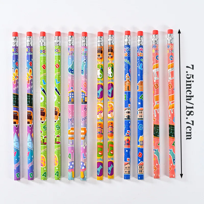 Colorful Pattern High Quality HB Environmentally Friendly Wooden Pencil Student Stationery Pencil