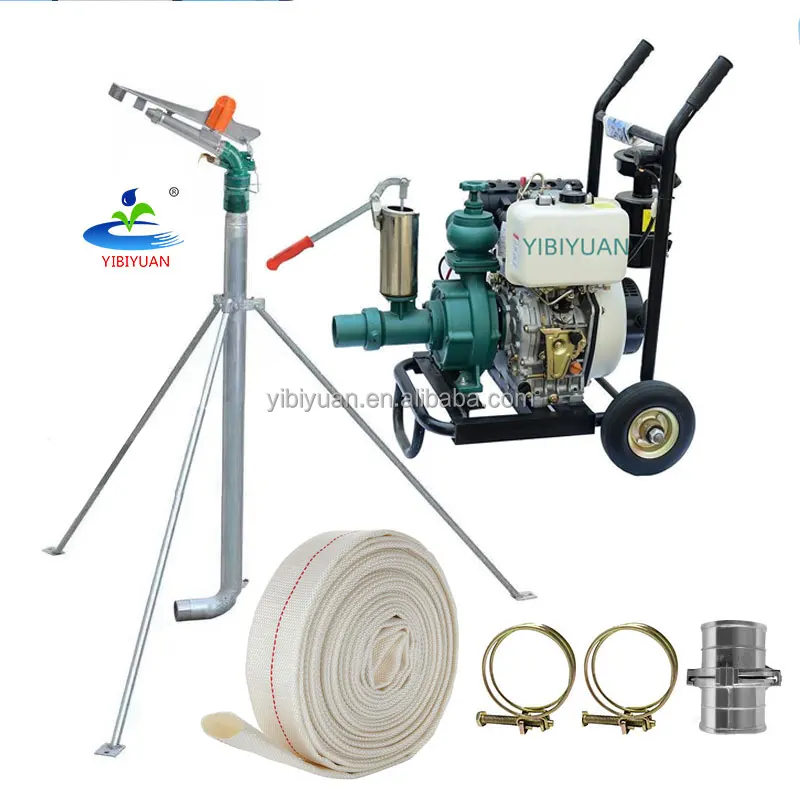 Garden Sprinkler Rotary Farm Irrigation System Impact Jet 50 Large Sprinkler Rain Gun Diesel Sprinkler Irrigation Pump