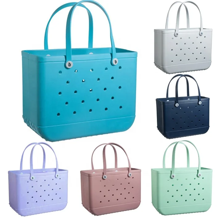 2023 best selling fashion handbags bogg bag silicone beach washable eva bogg bag totes for women
