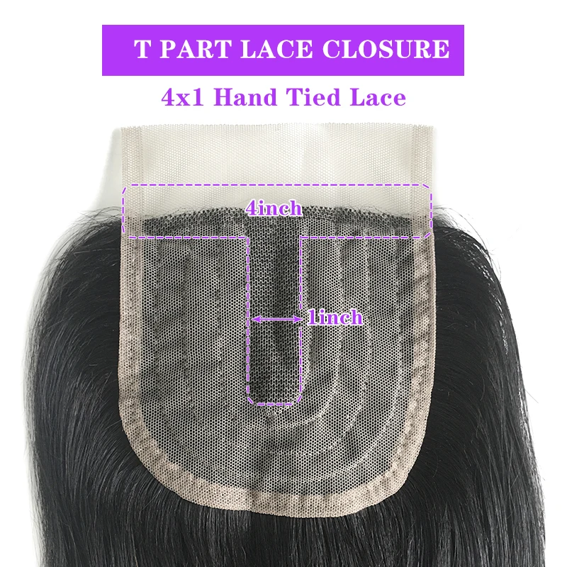 cheap 10A Grade Brazilian 100% human hair black color 4x4x1 closure 4x4 lace closure t part lace closure