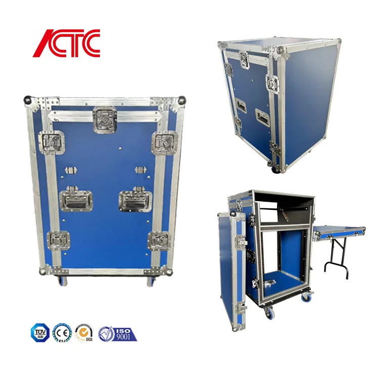 16U Rack Flight Case for Amplifiers/ Audio Equipment with Caster Board