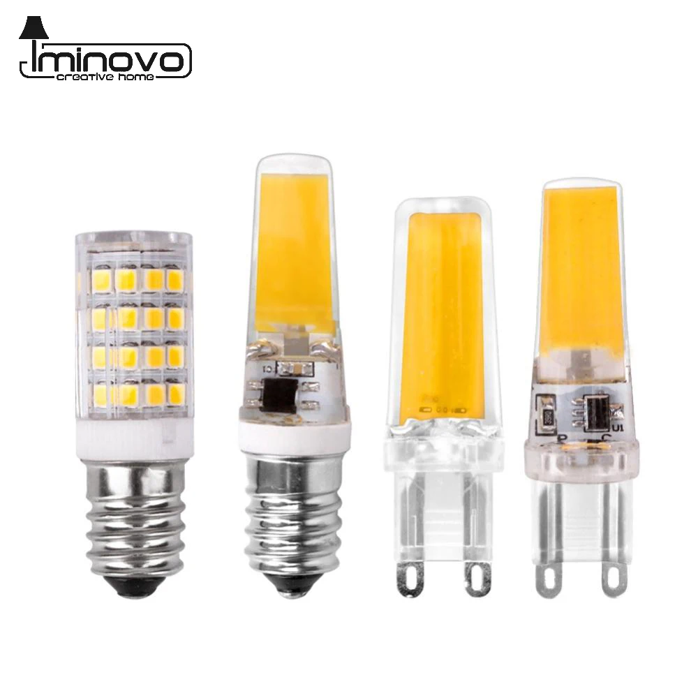 
LED G4 G9 E14 Lamp Bulb Dimming AC DC 12V 220V 3W 6W 9W COB SMD Replace Halogen Lighting Spotlight Chandelier 