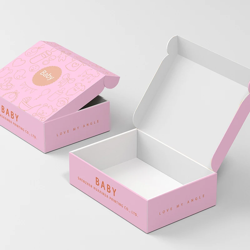 HXD Custom Biodegradable Eco Friendly Shipping For Shoes Clothing Velvet Inside Packaging Mailer Box