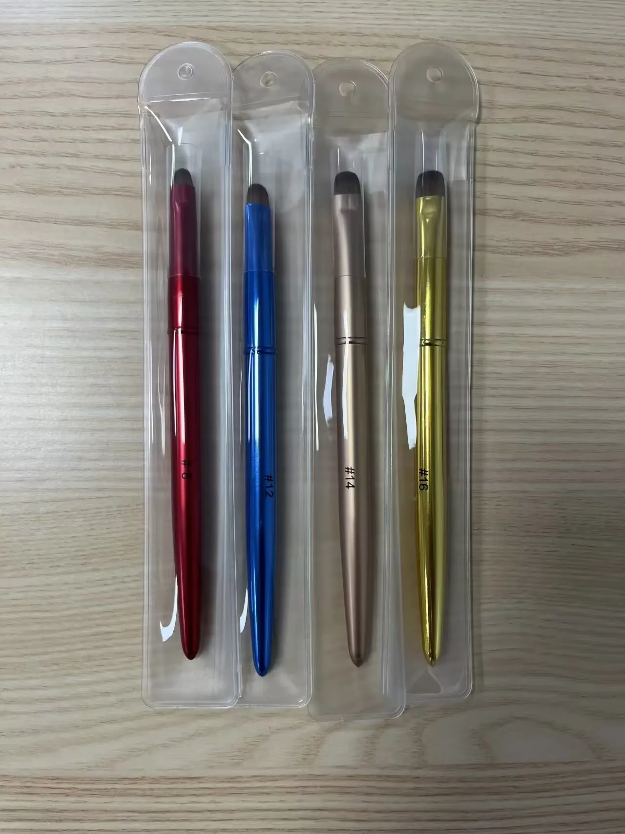 French Cleaning Nail Brush Set Wood Handle Nail Art Brush Kolinsky Hair for Deep French