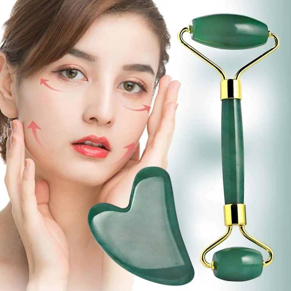Manufacturer Pro Facial Massager Stone Face Gua Sha Gemstone Roller, Guasha, 3D Mas And Et Ridoki Guasha Jade Roller