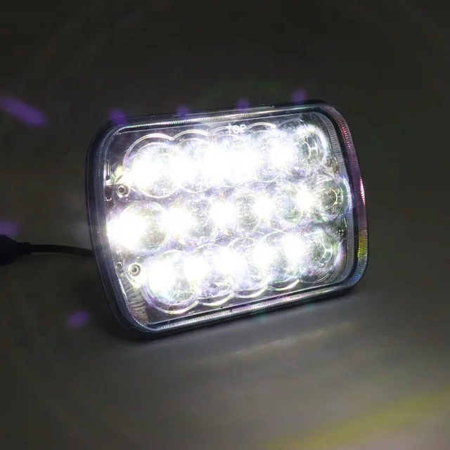 2021 factory  IP68 7inch LED  45W 4x6 led 24V square angel ring headlight  led work light for truck