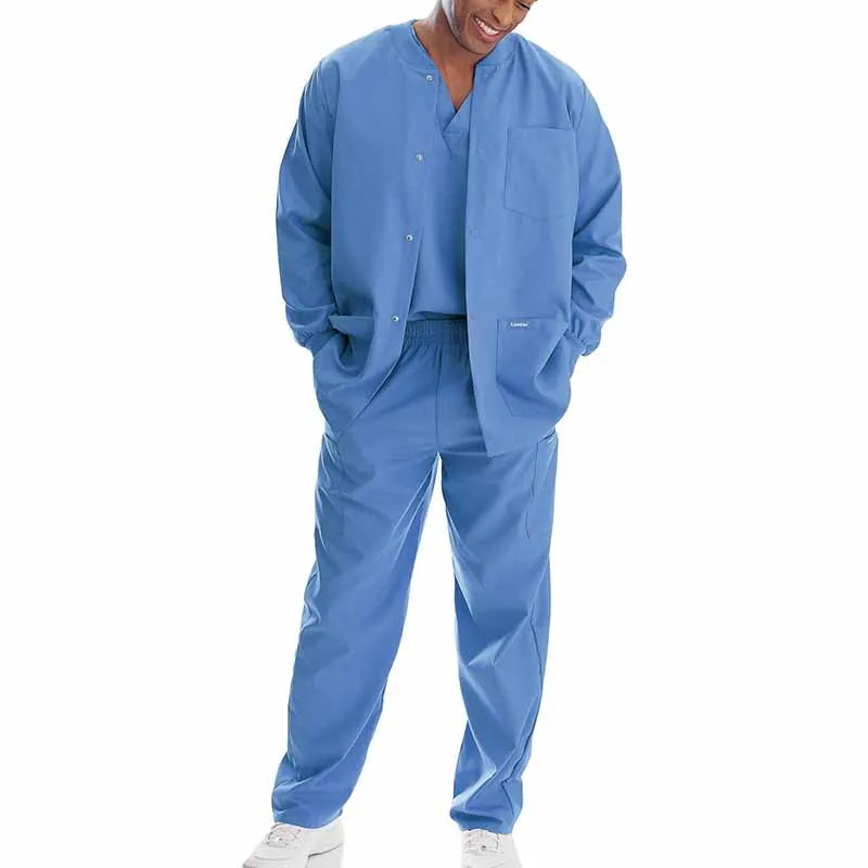 Factory Custom Scrub Anti Wrinkle Hospital Uniform Jacket Stretch Nursing Uniforms Warm Up Medical Scrub Jackets Nurse Sets