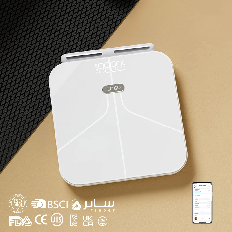 8-электродные цифровые весы для тела ванной с поддержкой Bluetooth Wi-Fi 180 кг максимальный вес от аккумулятора
