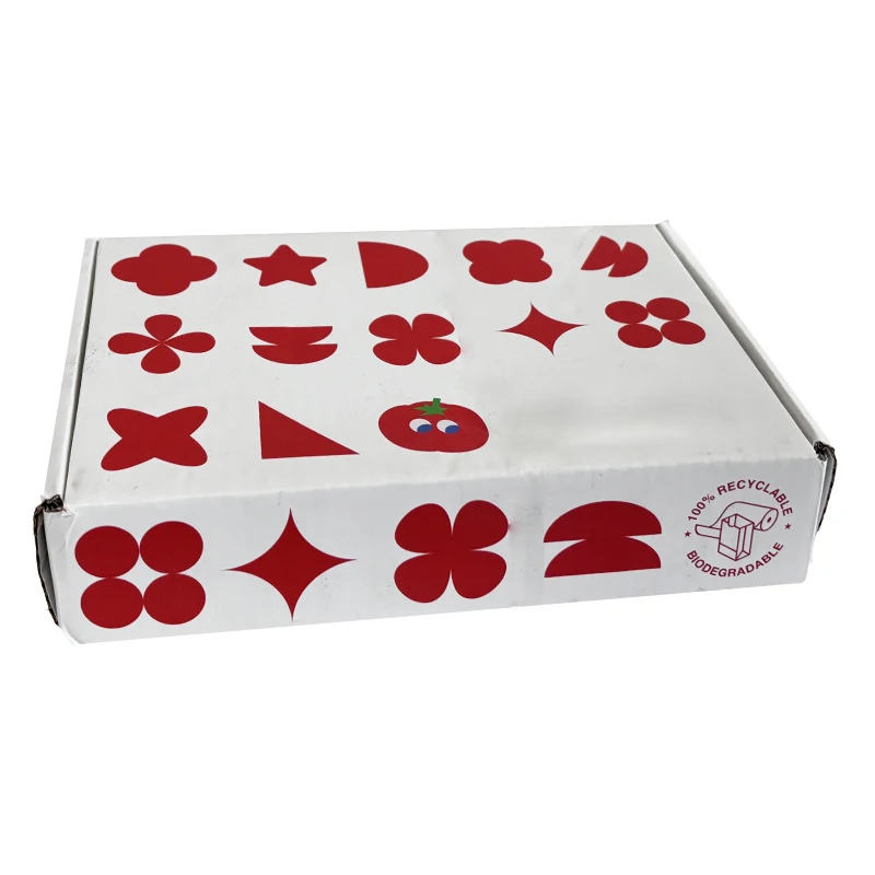 Factory Direct Sales 10x8x3 Customized Fashion Metal Logo Corrugated Cardboard Pink Jeans Clothing Mailer Paper Box