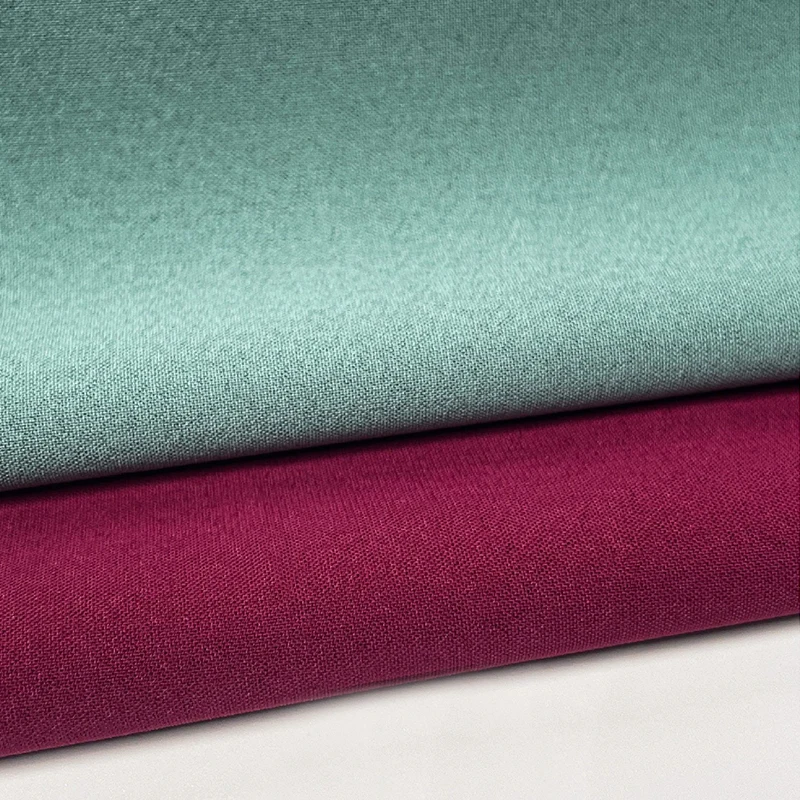 Popular Muslim Clothing Fabric Polyester Satin Solid Color Customizable Pattern Robe Fabric