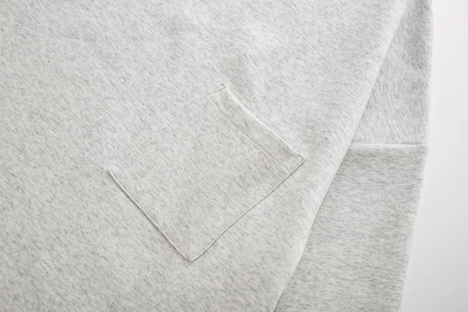 Wholesale Custom Street Off Shoulder T-shirt 320gsm Cotton Oversized Long Sleeve Tshirts With Pocket