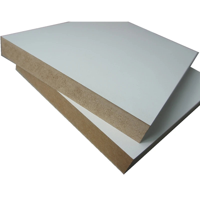 factory price of mdf hardboard white face MDF water-resistant melamine  glue
