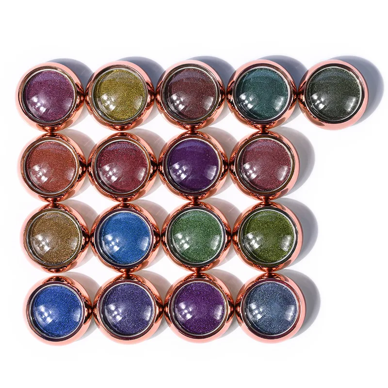 17 Colors Single Eye Shadow Duochrome Multichrome Private Label Pigment Pressed Chameleon Eyeshadow Custom Logo