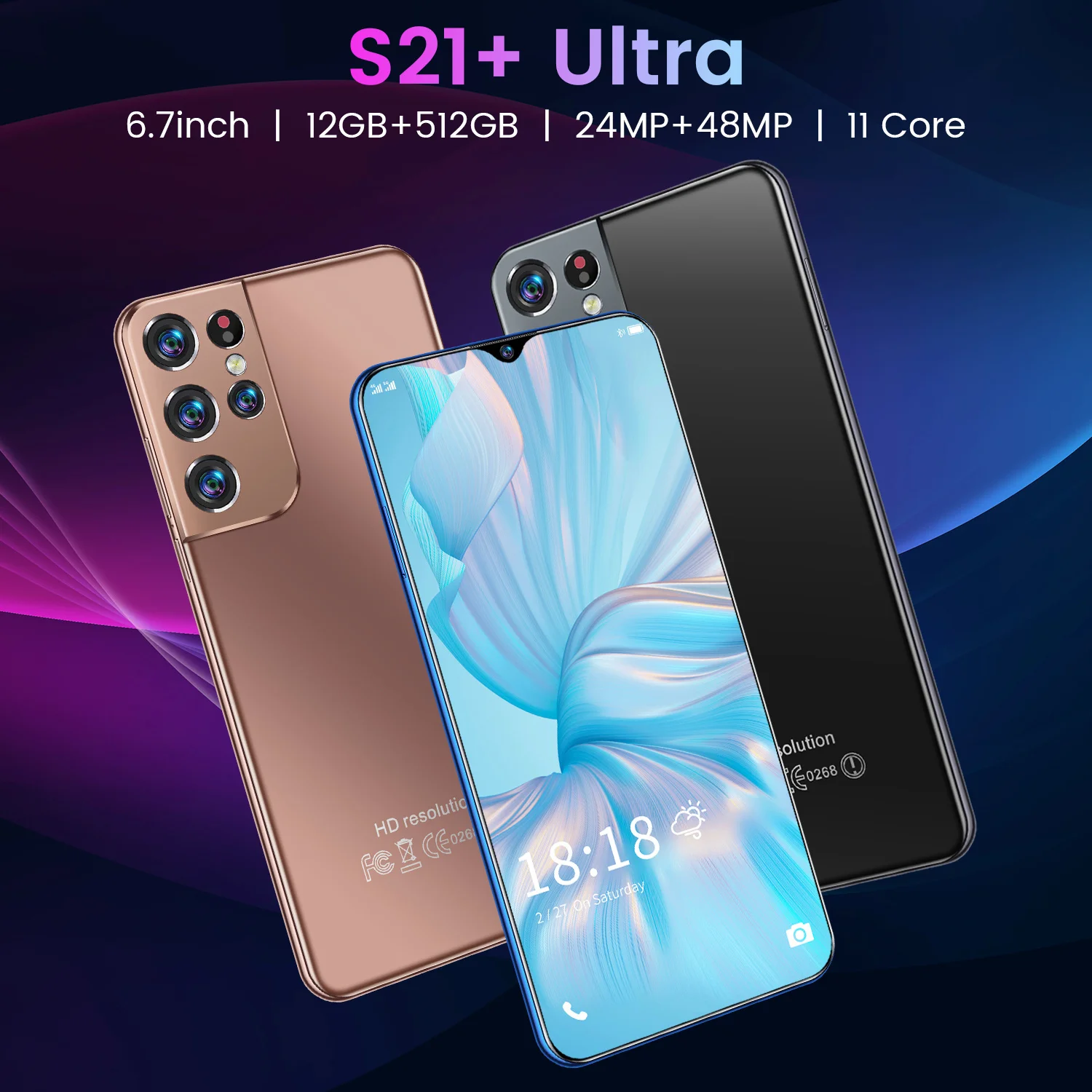  2022 Новый S21 + Ультра телефон Глобальная версия смартфона 12 Гб 512 ГБ Android мобильных телефонов оригинальные неблокированные 5G мобильные