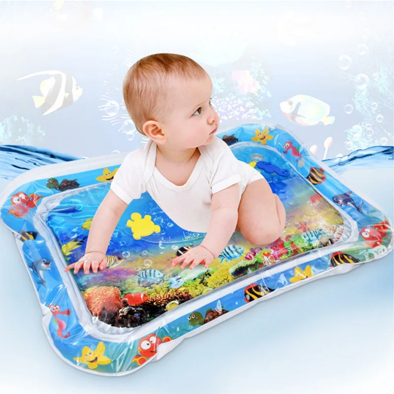 Inflatable Tummy Time Mat Premium Baby Water Play Mat for Baby Toys Portable for 3 to 24 Months