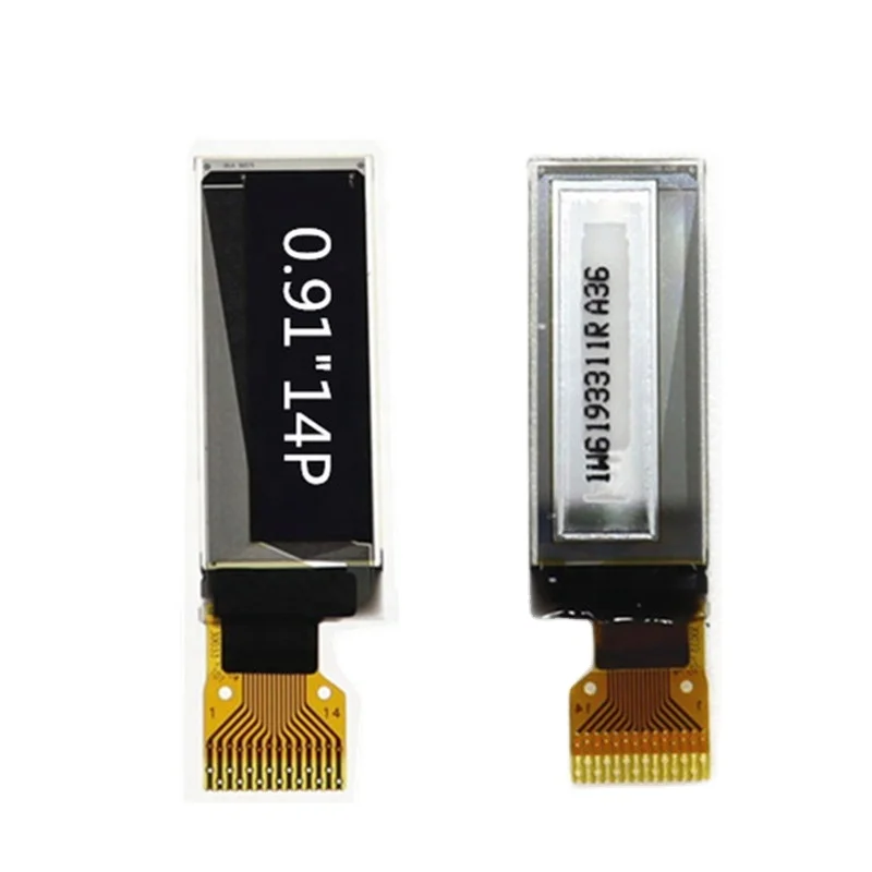 IC SSD1306 0,91 дюймовый OLED-дисплей с разрешением 128x32, интерфейс IIC белый 14P