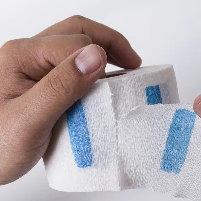 Barber Salon Hairdressing Disposable Elastic Paper Collars Barber Paper Neck Strips for Hair Cutting