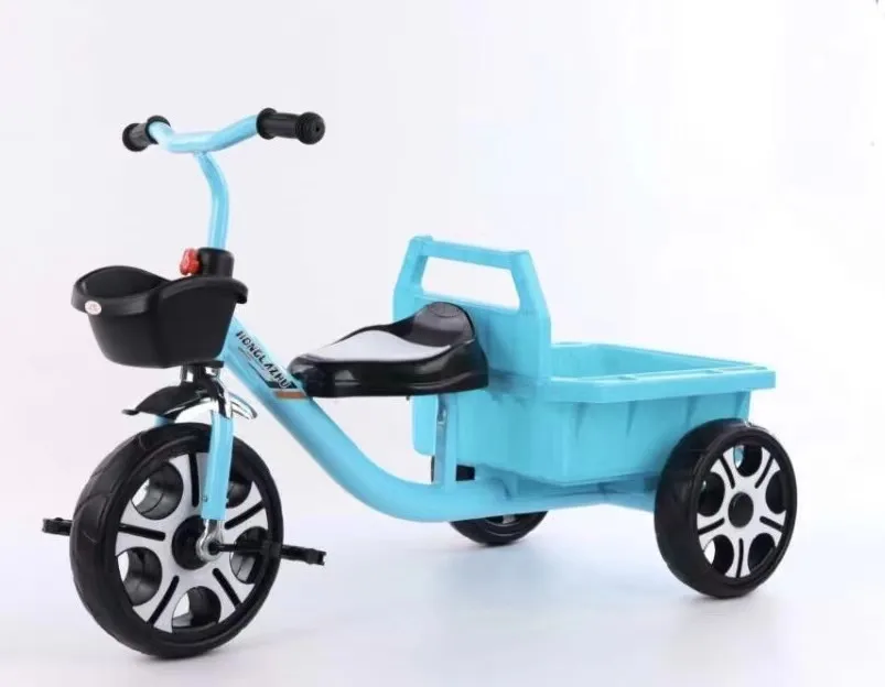 China Factory Kids Bike Child Tricycle 3 Wheel Bicycle For Children With Big Rear Basket