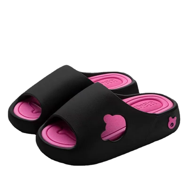 5.0cm eva bear slippers for women summer indoor home increase thick soles outside to wear 2024 new flip-flops